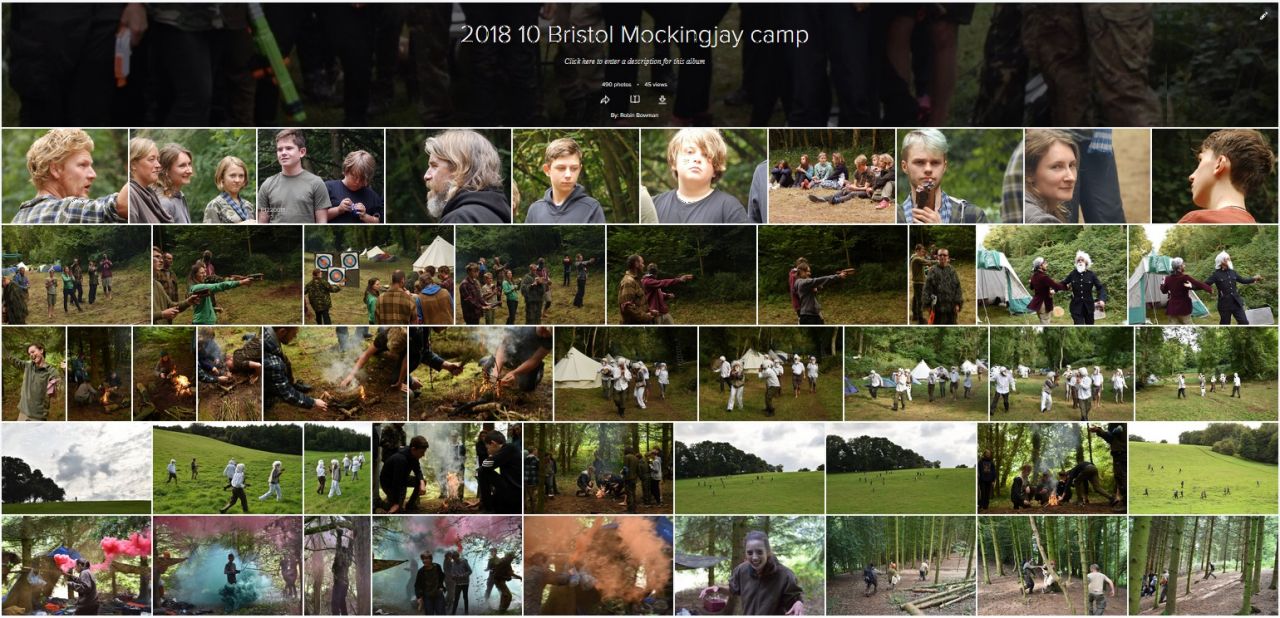 Mockingjay camp 2017 Flickr album image
